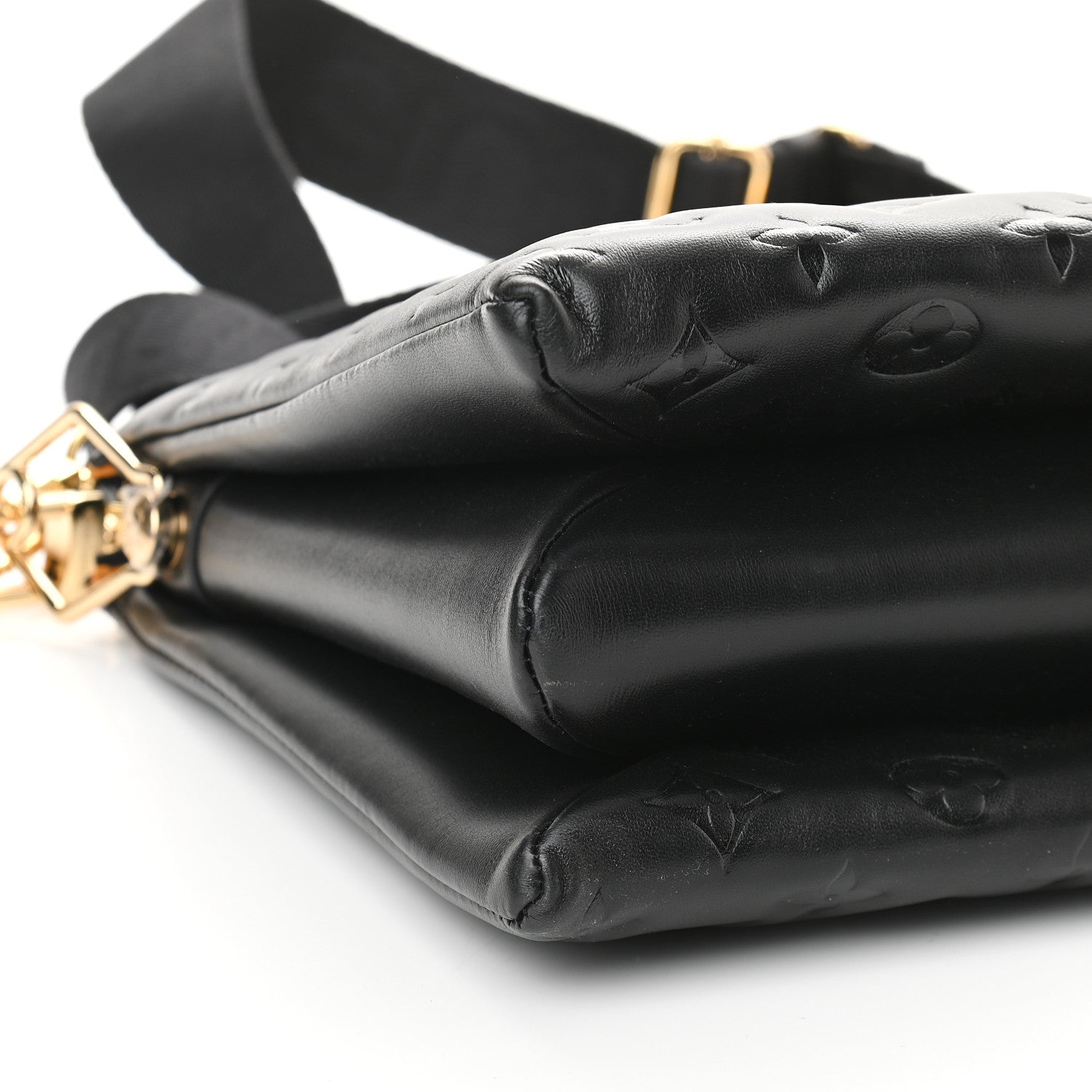Louis Vuitton Lambskin Embossed Monogram Coussin MM Black 7 of 8