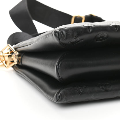 Louis Vuitton Lambskin Embossed Monogram Coussin MM Black 7 of 8