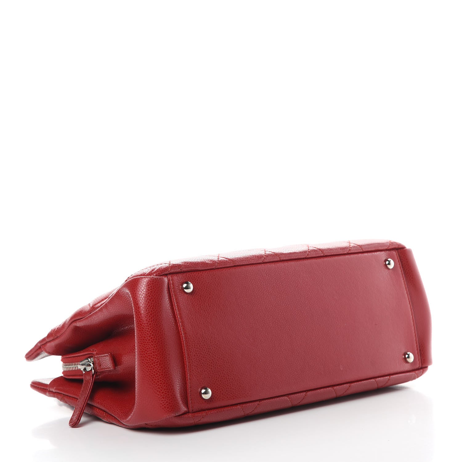 Chanel Soft Caviar Timeless Shopping Tote Red 4 of 14