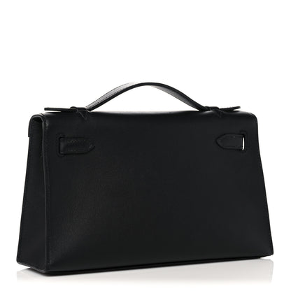Hermes Swift Kelly Pochette Clutch Black 3 of 9