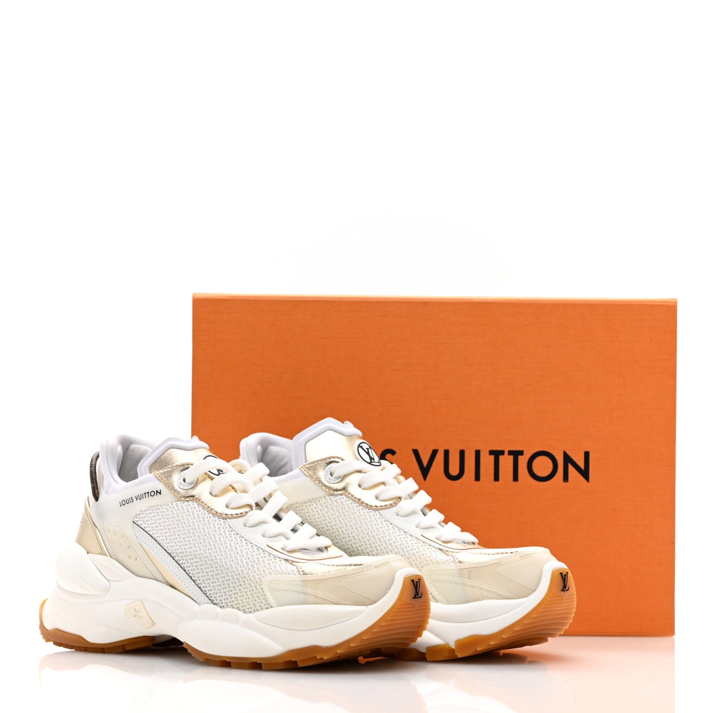 Monogram Calfskin Run 55 Sneakers 36 White