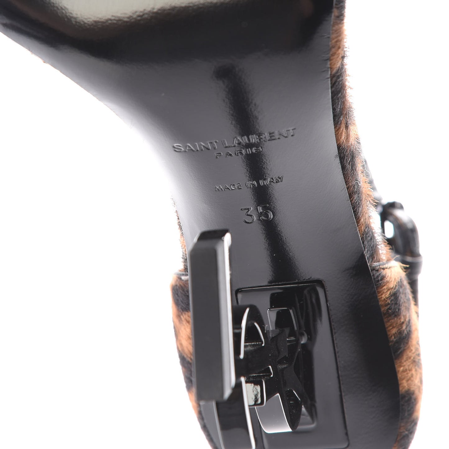 Calf Hair Leopard Opyum 110 Sandals 35 Brown