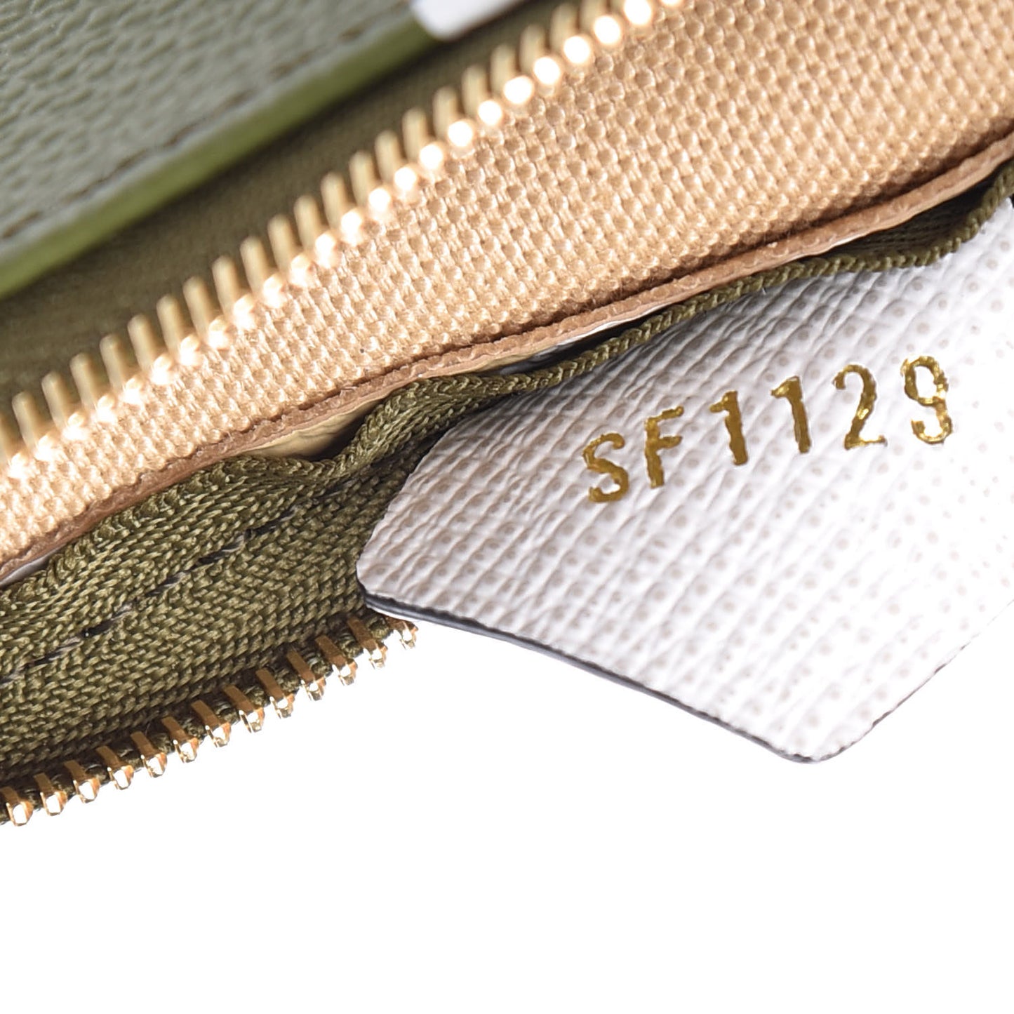 Monogram Giant Micro Pochette Accessories Kaki White