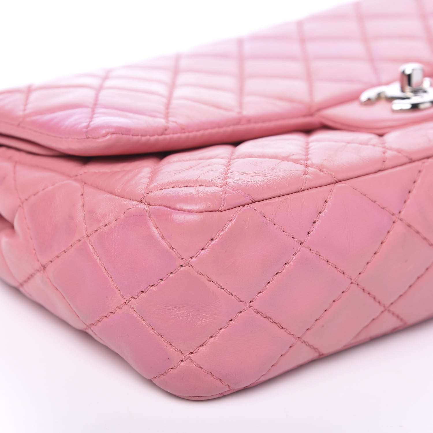 Chanel Lambskin Quilted Medium Double Flap Light Pink 11 of 16