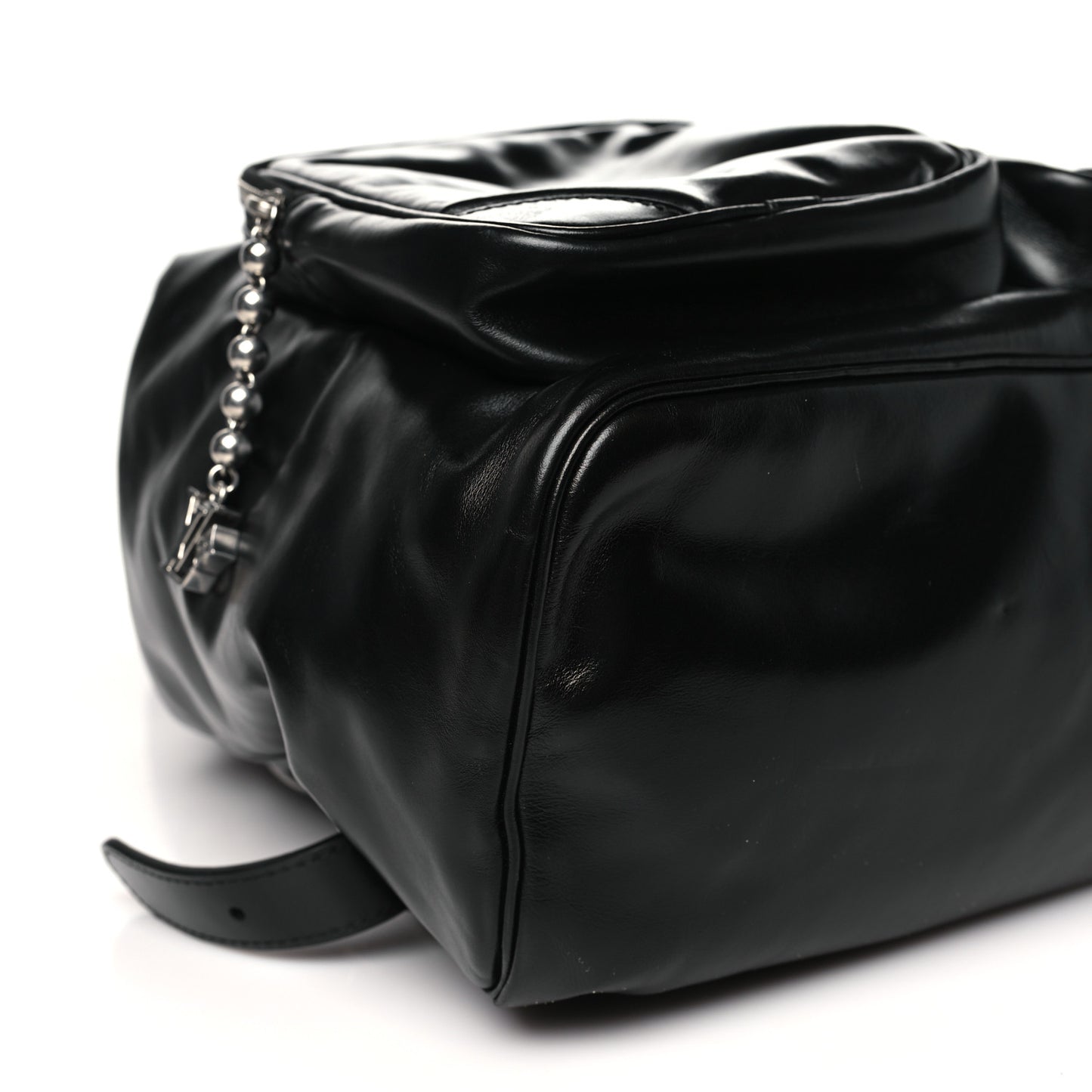 Shiny Calfskin Montsouris Cargo Backpack Black