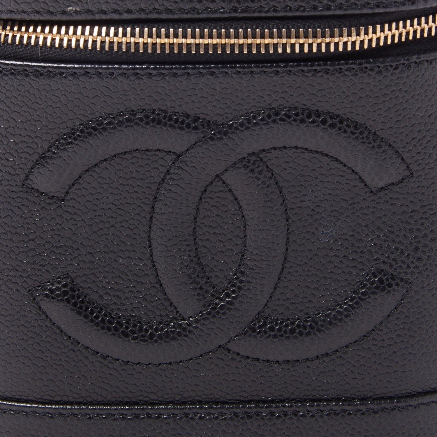 Chanel Caviar Vanity Cosmetic Case Black 6 of 9