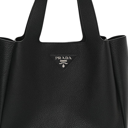 Prada Vitello Daino Soft Large Dynamique Tote Black 8 of 17
