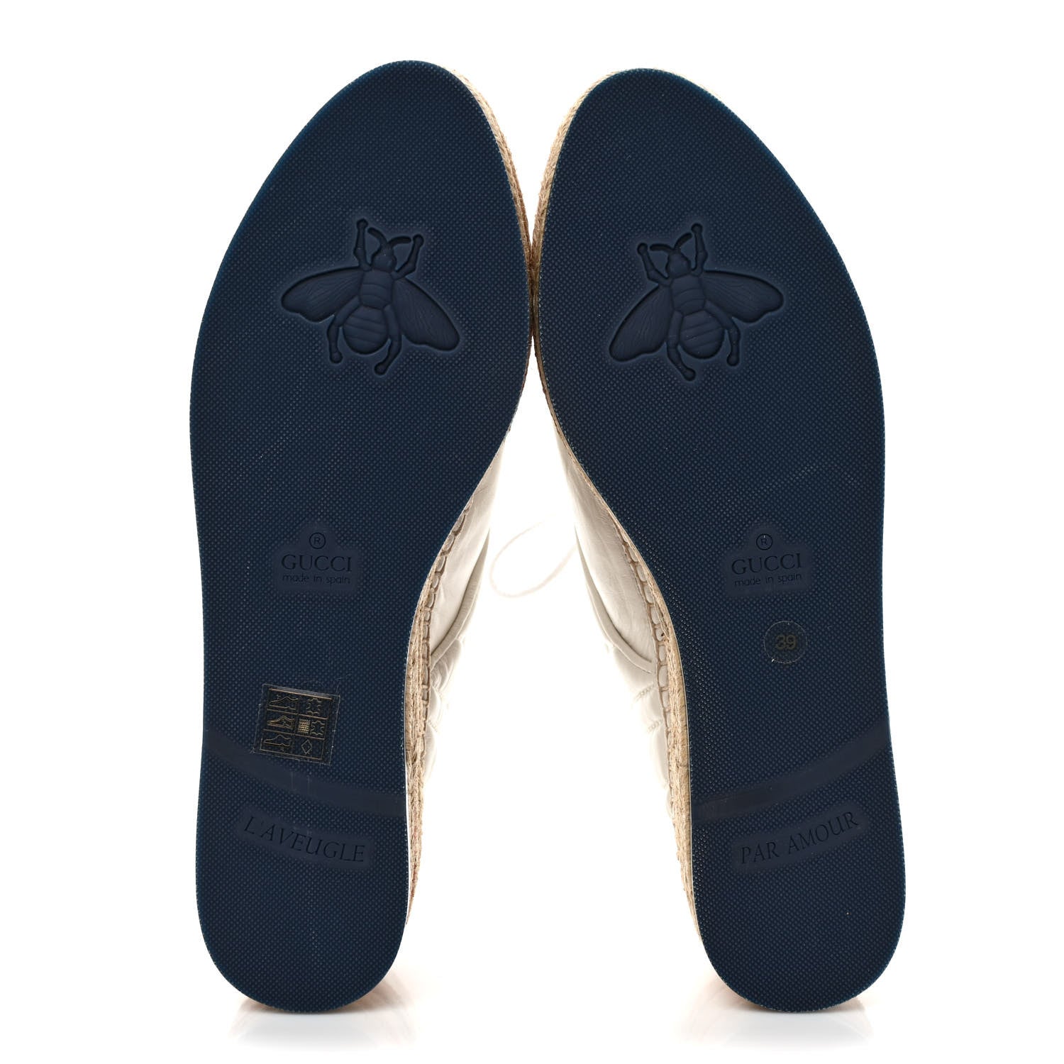 Gucci Nappa Matelasse GG Pilar Flatform Lace-Up Espadrilles 39 Great White 5 of 9