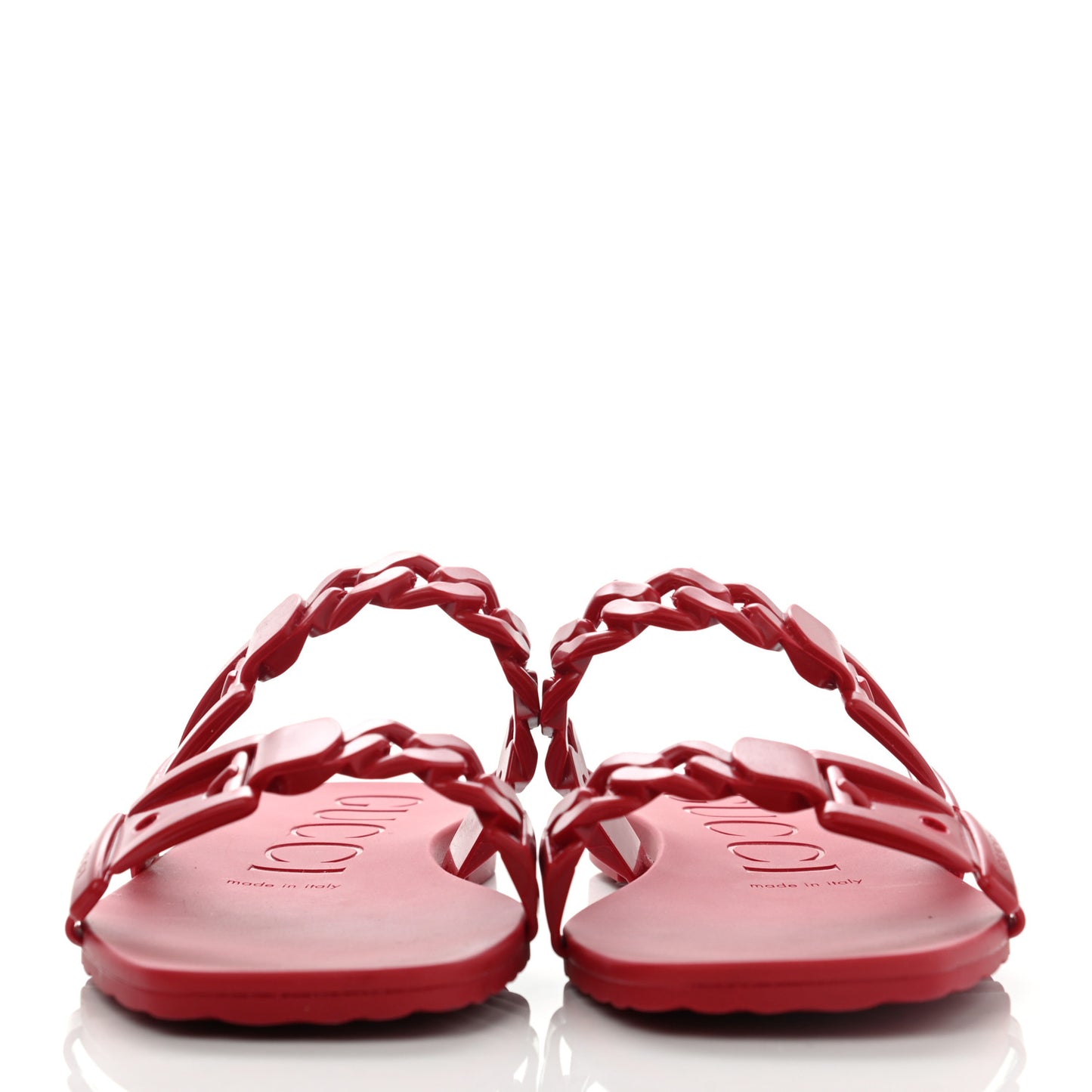 Rubber Womens Slide Sandals 37 Hibiscus Red