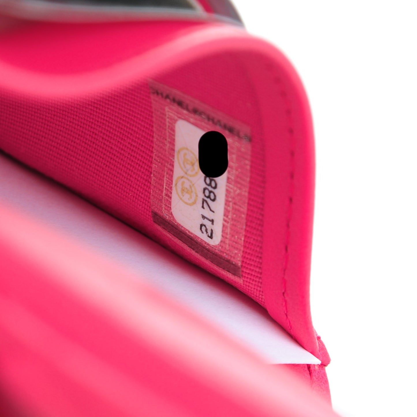 Lambskin Quilted Card Holder Wallet Fuchsia