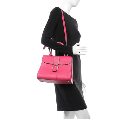 Delvaux Grained Calfskin MM Brillant Satchel Pink 2 of 8
