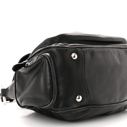 Prada Cervo Antik Easy A Foldover Pushlock Flap Shoulder Bag Black 8 of 12