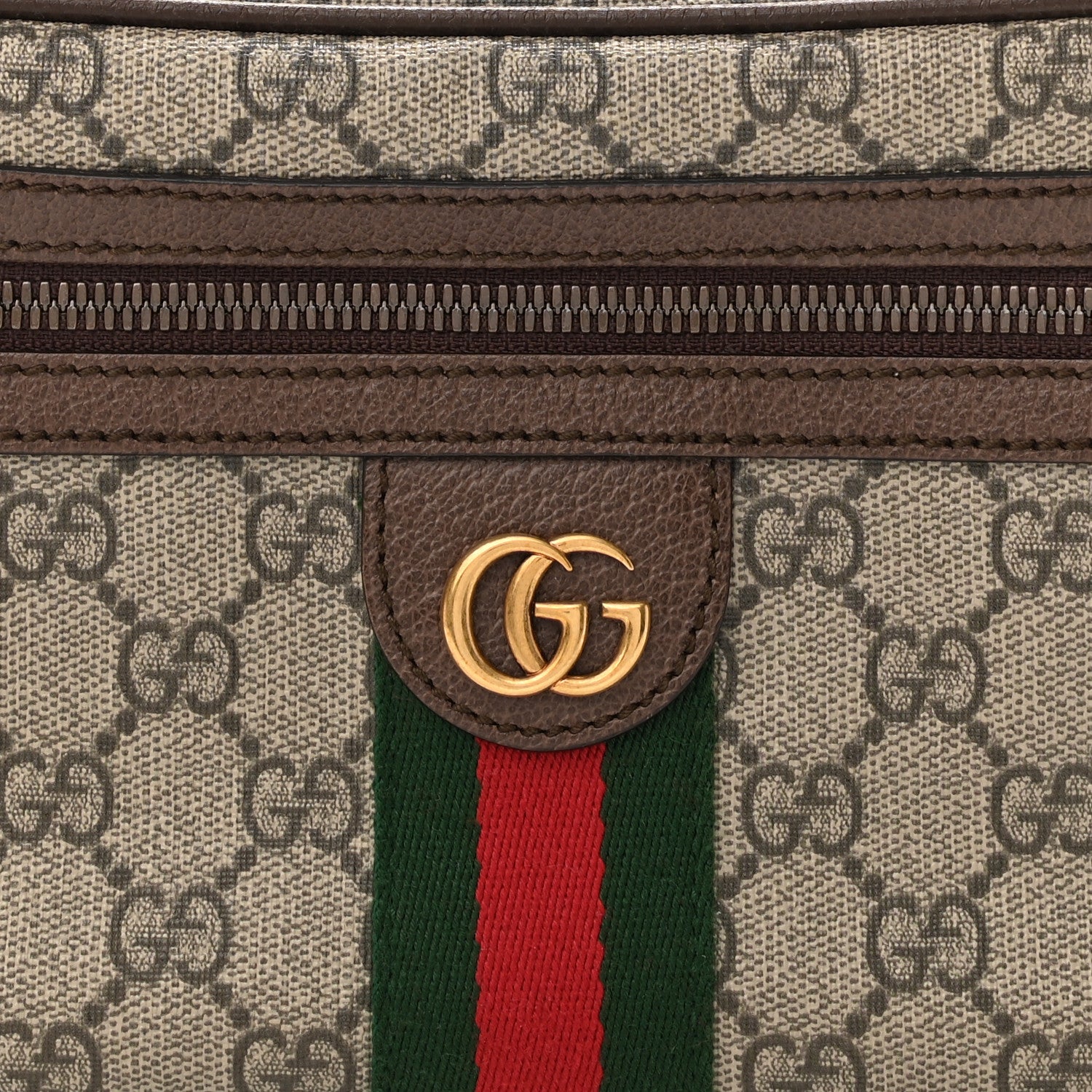 Gucci Soft GG Supreme Monogram Medium Ophidia Belt Bag Dark Brown 8 of 10