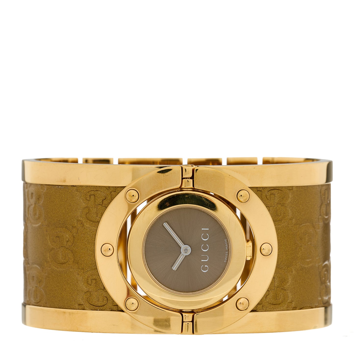Stainless Steel Calfskin 23mm Twirl Quartz Watch Bronze
