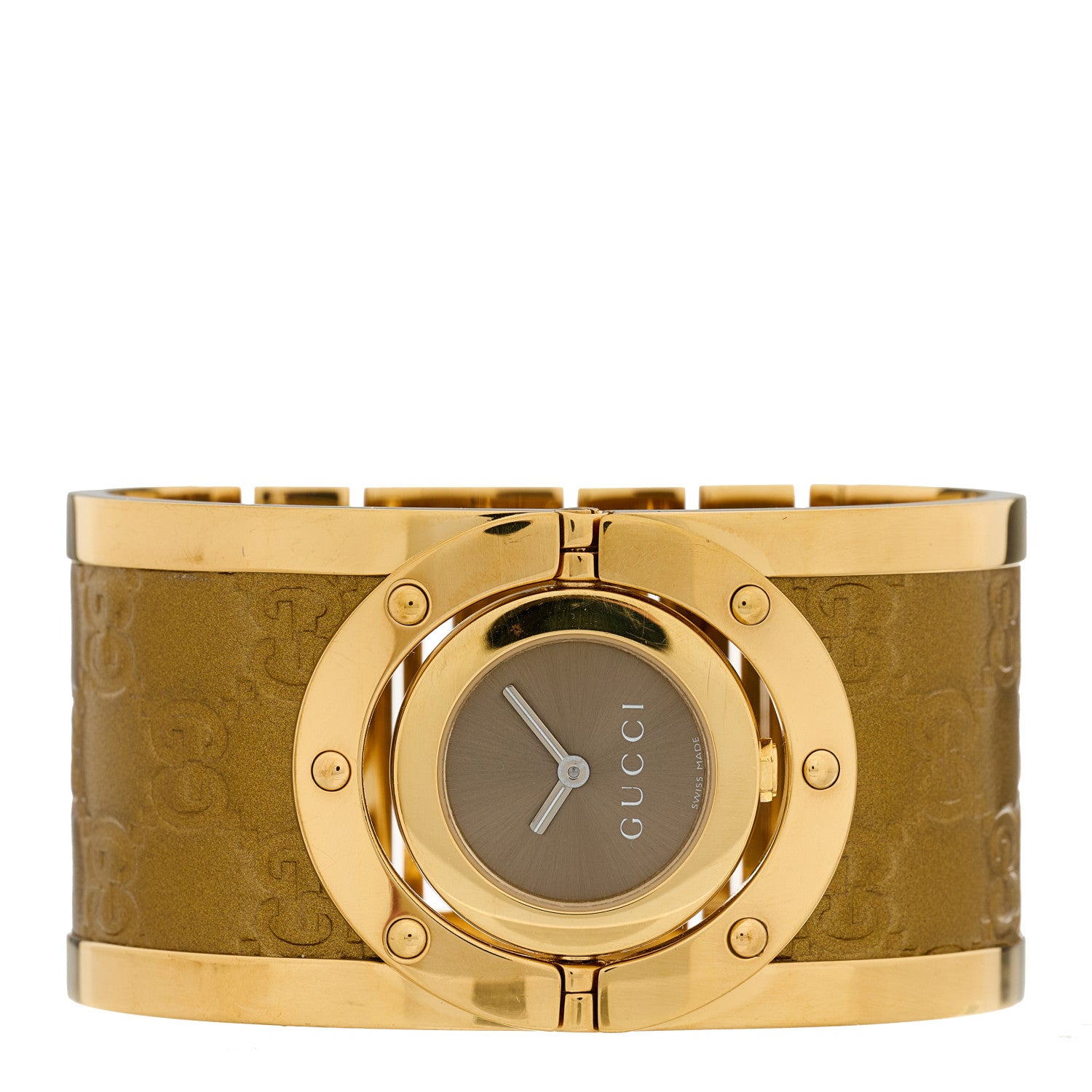 Gucci Stainless Steel Calfskin 23mm Twirl Quartz Watch Bronze 2 of 4