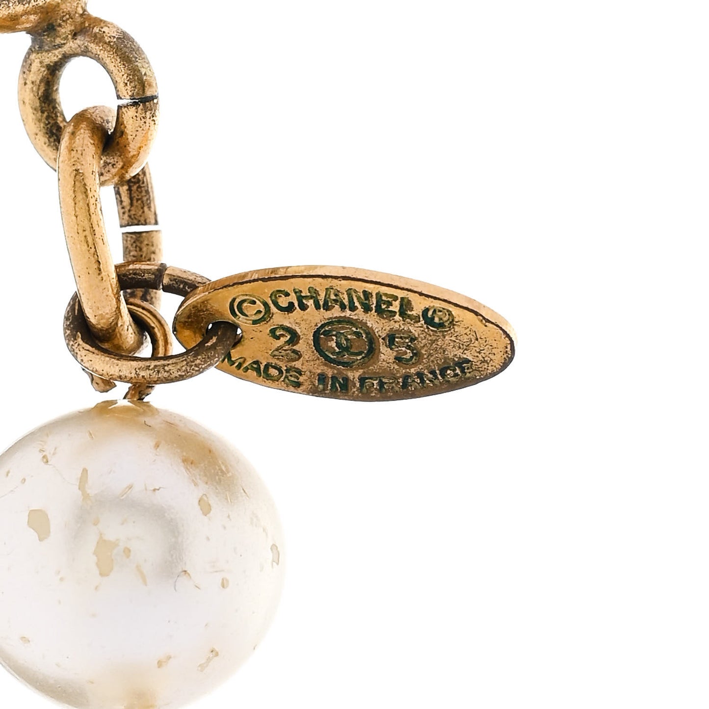 Pearl Long Necklace Gold