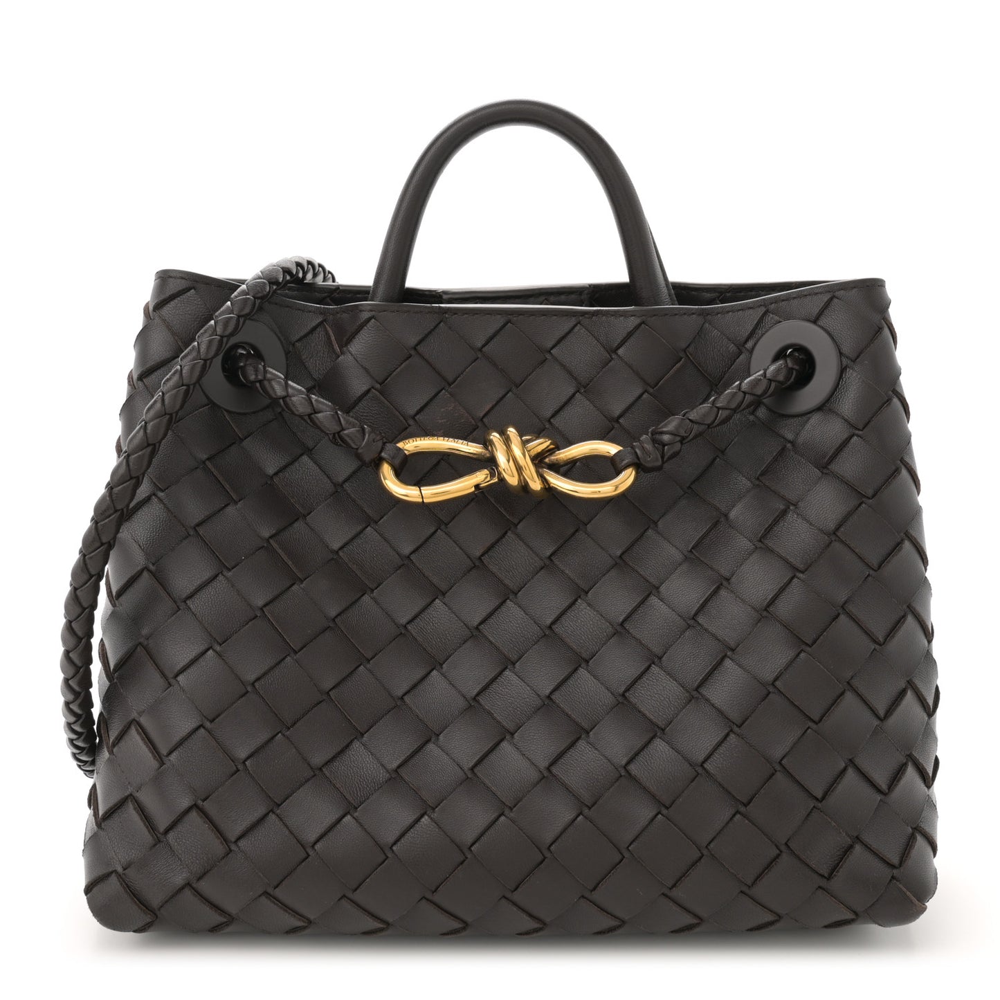 Nappa Intrecciato Small Andiamo Shoulder Bag Fondant