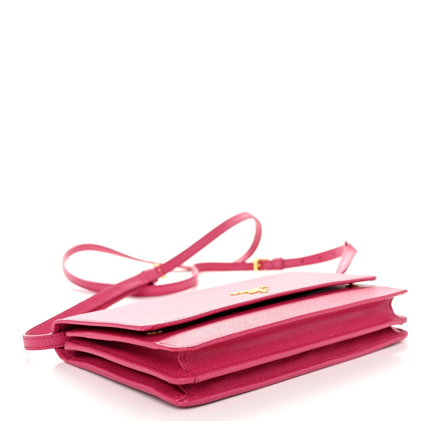 Saffiano Metal Mini Crossbody Wallet Ibisco