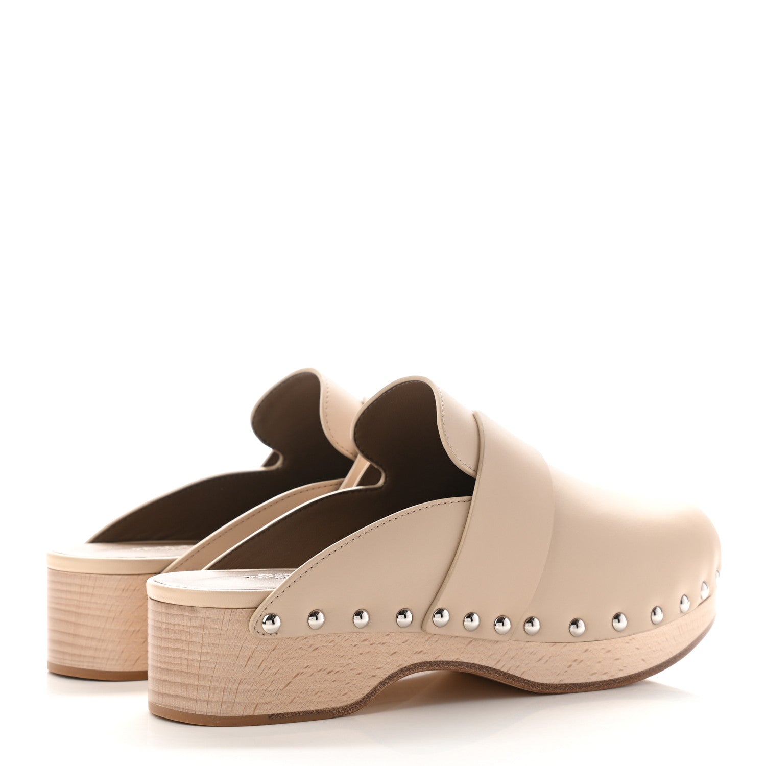 Hermes Calfskin Calya Mules 36 Hetre 4 of 14