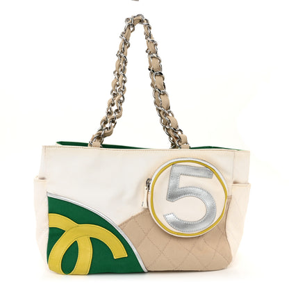 Chanel Canvas Quilted N°5 Shopping Tote Beige 1 of 13