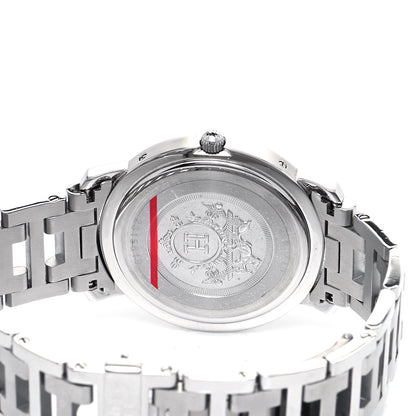 Hermes Stainless Steel 36mm Clipper Quartz Watch Black 4 of 4