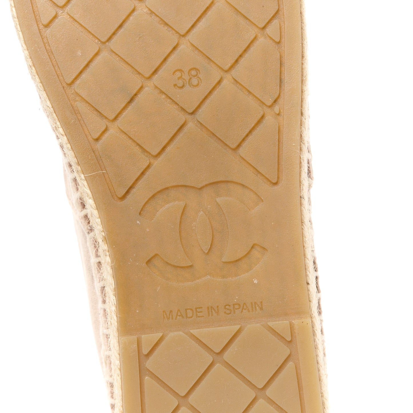 Velvet Logo Espadrilles 38 Beige Black