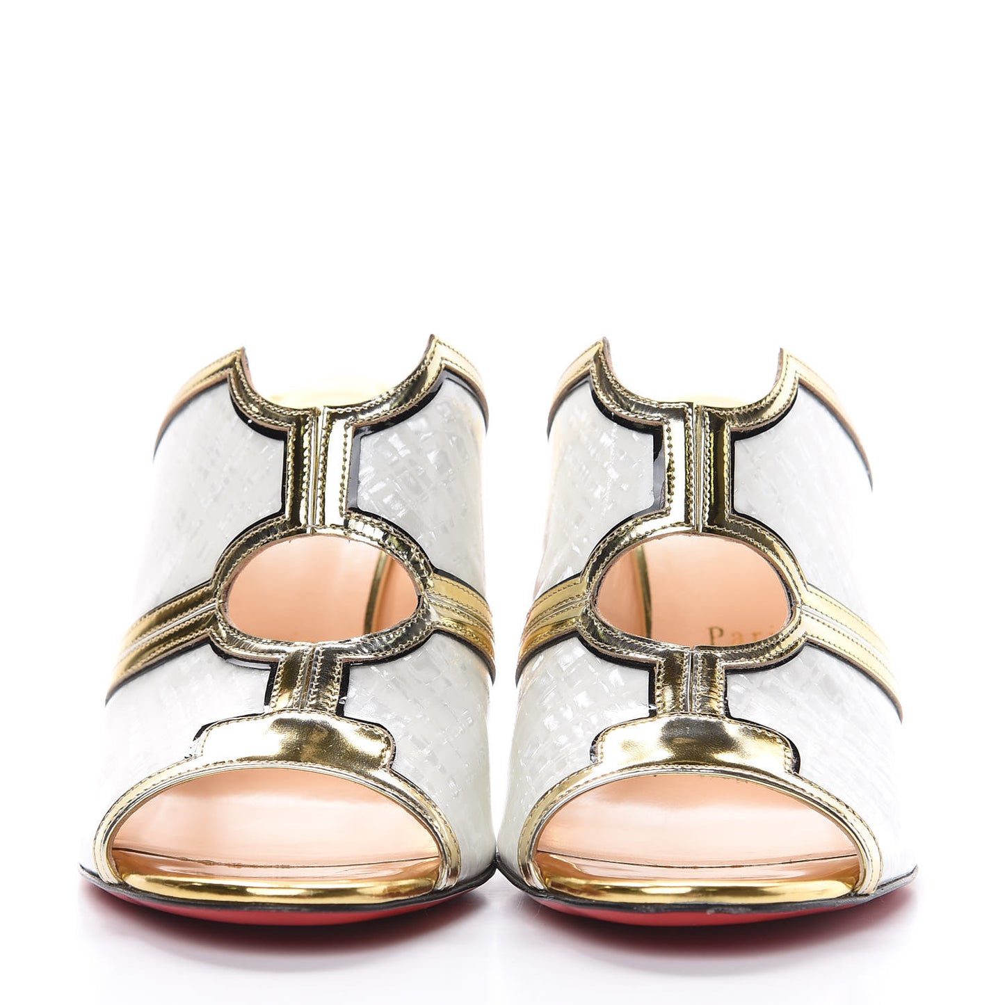 Specchio Patent Interior 85 Slide Sandals 40 Latte