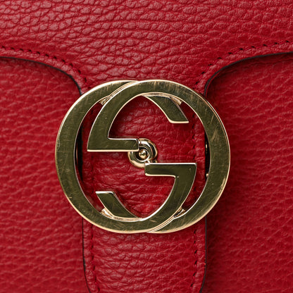 Gucci Dollar Calfskin Interlocking G Shoulder Bag Red 13 of 21