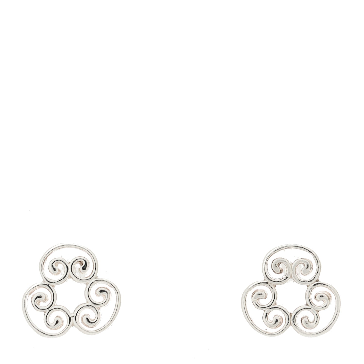 Tiffany Sterling Silver Goldoni Triplo Earrings 1 of 4