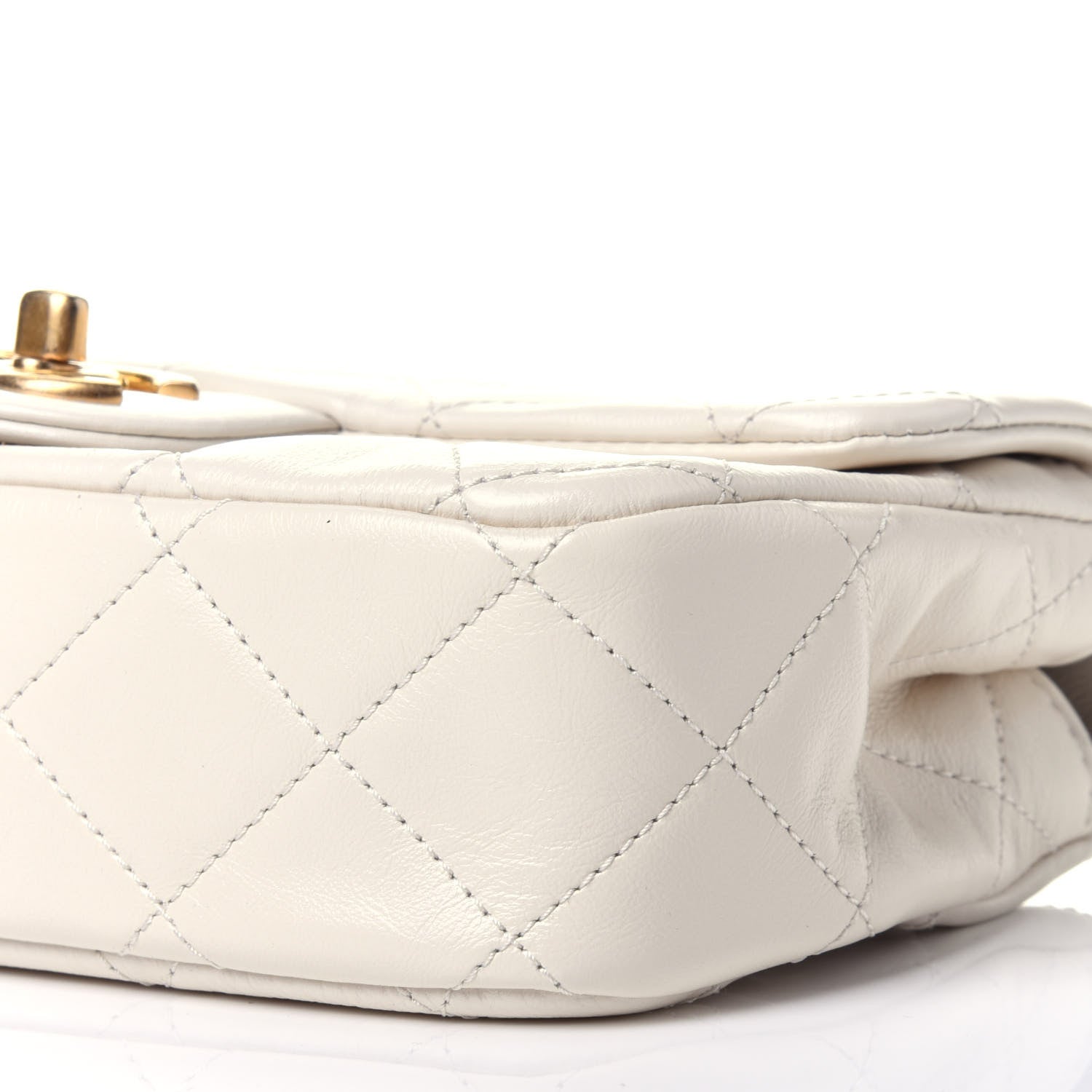 Chanel Calfskin Quilted Crystal Pearls Small Flap Bag White 8 of 11