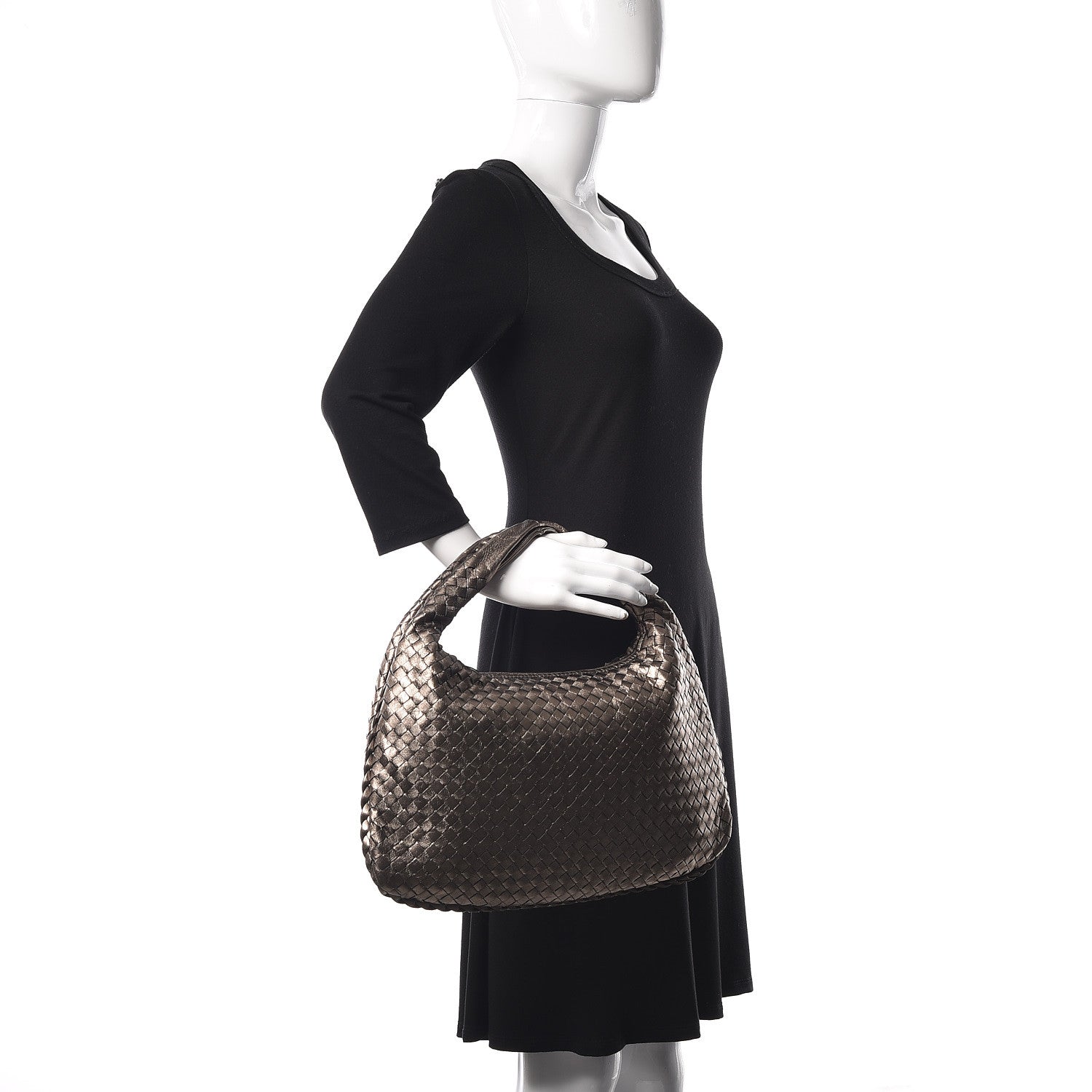 Bottega Veneta Nappa Intrecciato Medium Veneta Hobo Pewter 2 of 10