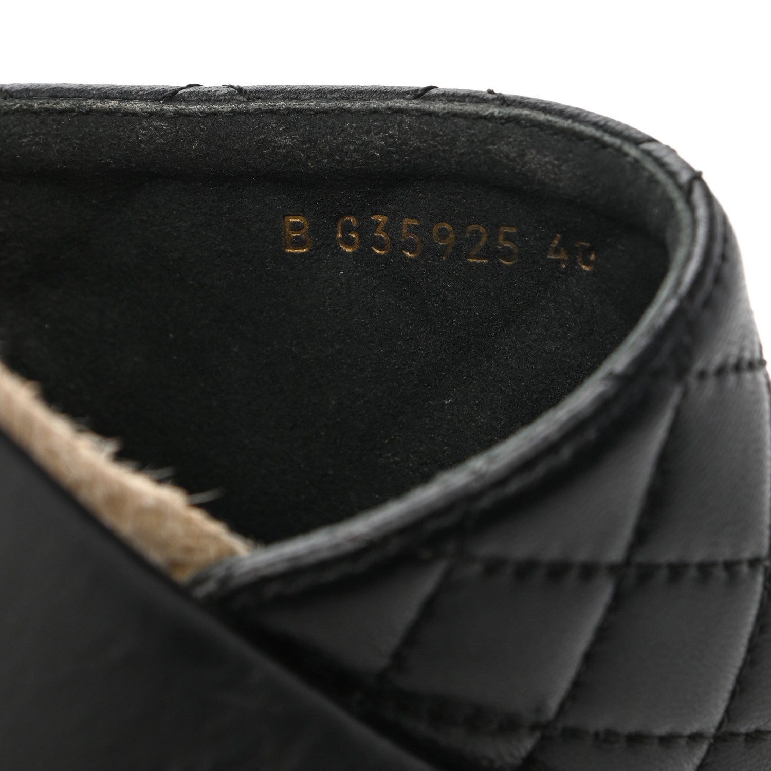 Chanel Lambskin Quilted CC Espadrille Slip On Sandals 40 Black 8 of 9