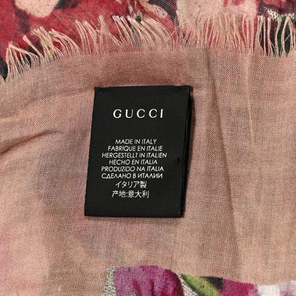 Gucci Modal Silk GG Monogram Gery Square Scarf Shell Light Brown 2 of 3