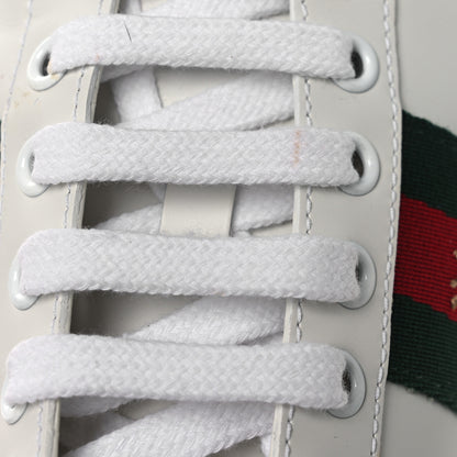 Gucci Calfskin Ayers Bee Embroidered Womens Ace Sneakers 35 White Green 11 of 12