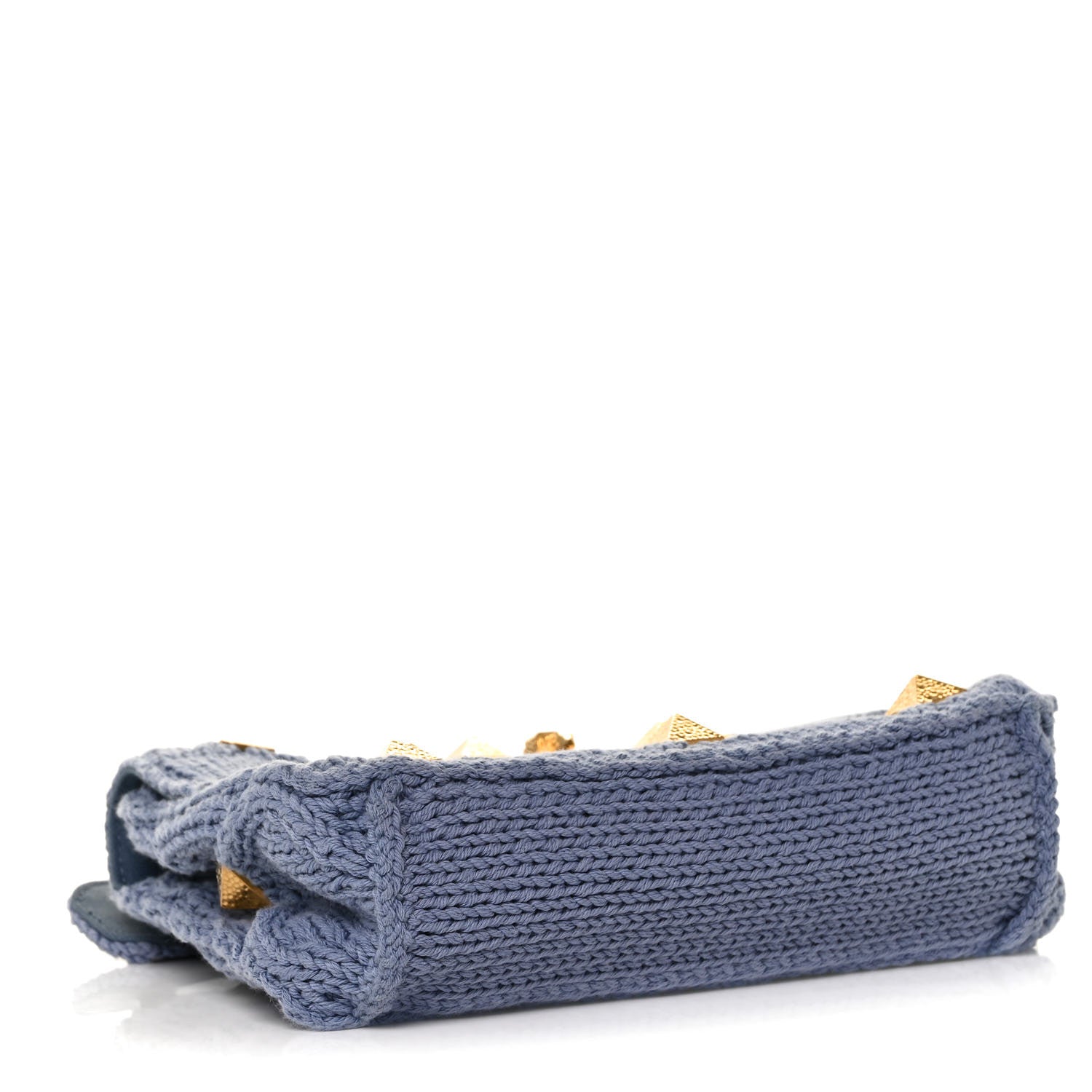 Valentino Garavani Knit Medium Roman Stud Shoulder Bag Niagara 6 of 14