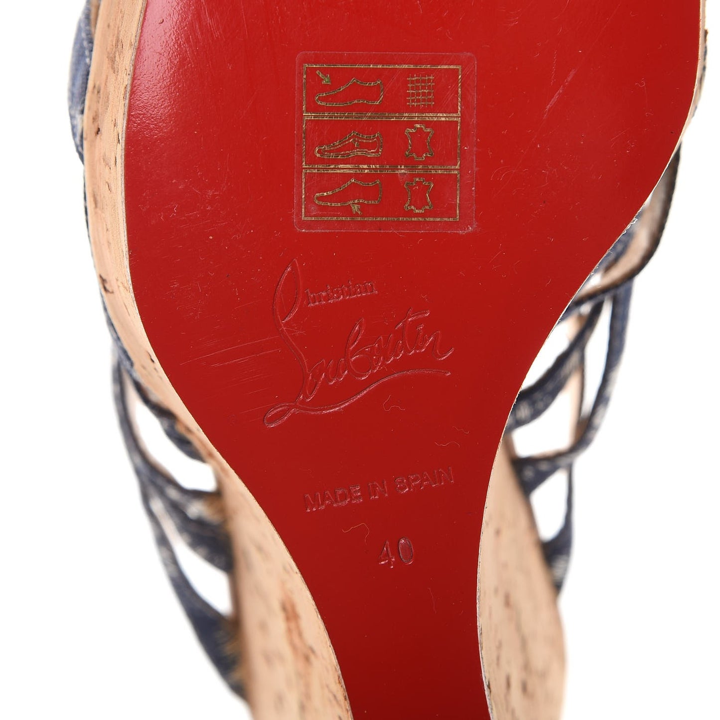Ribbon Corniche 140 Sandals 40 Denim