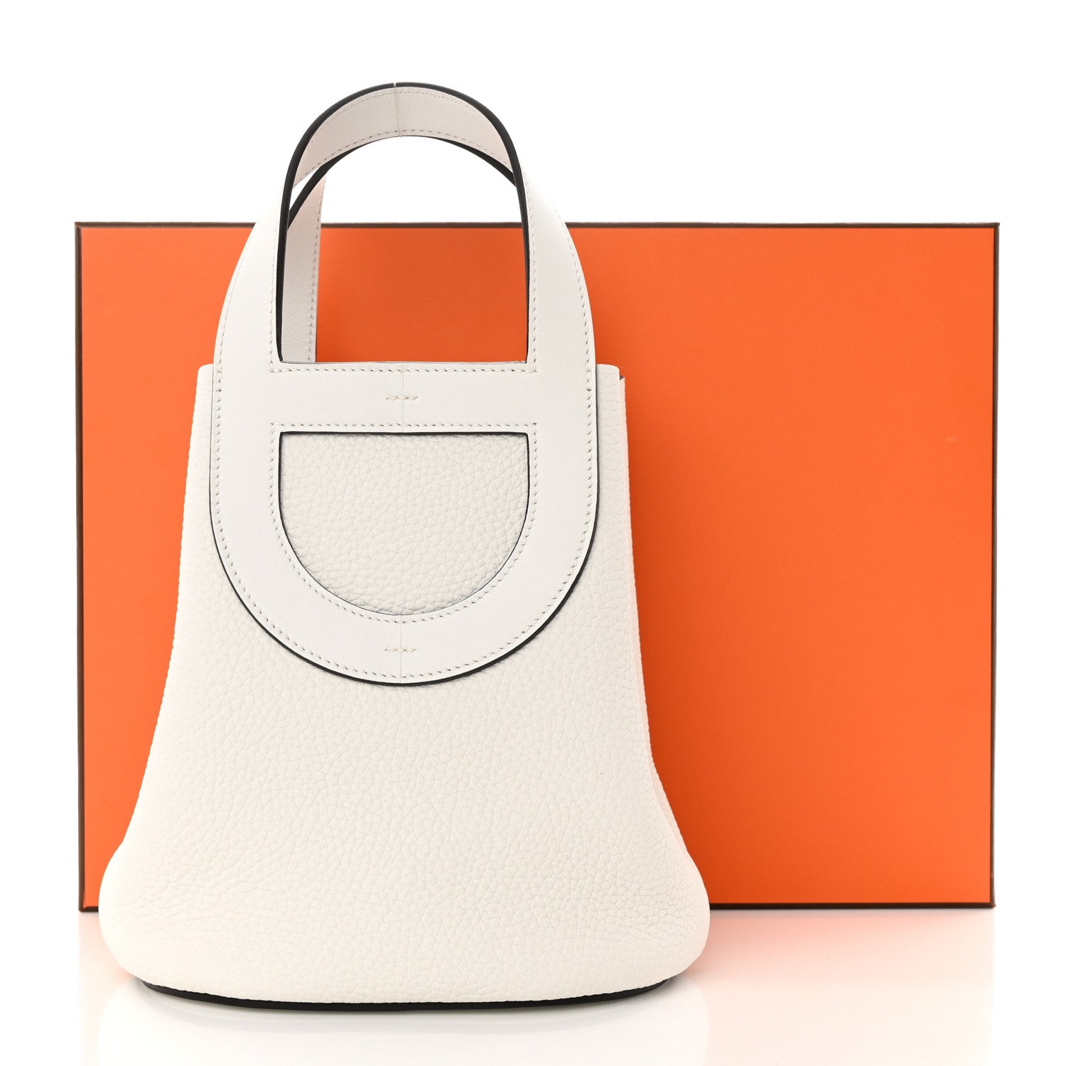 Hermes Taurillon Clemence Swift In-The-Loop 18 Bag New White 12 of 12