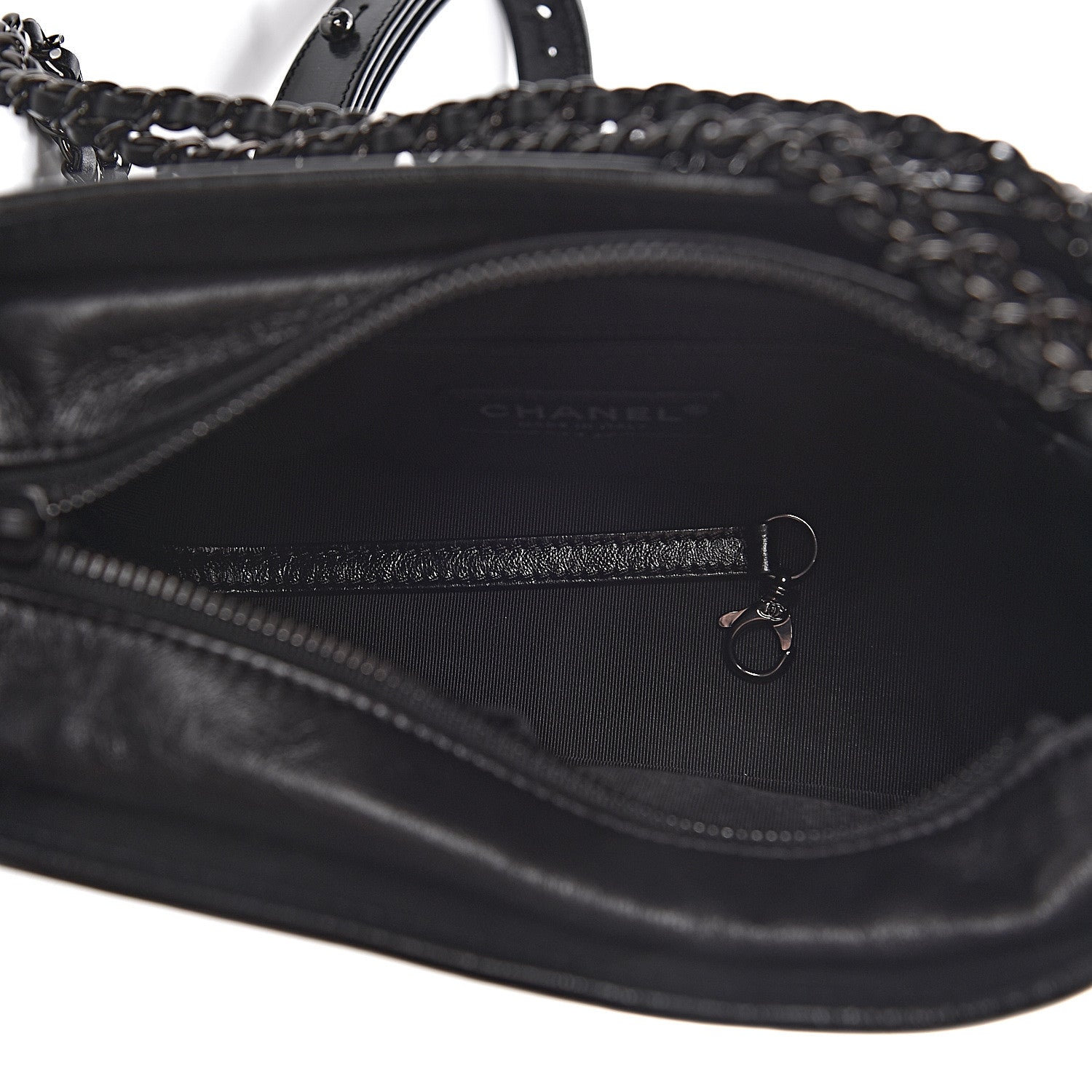 Chanel Aged Calfskin Chevron Quilted Small Gabrielle Hobo So Black 5 of 10