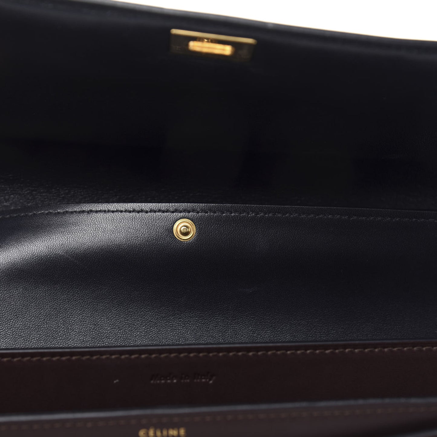 Calfskin Bicolor Medium Case Flap Navy Burgundy