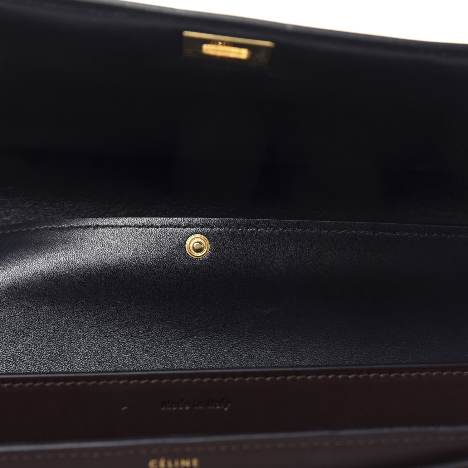 Celine Calfskin Bicolor Medium Case Flap Navy Burgundy 9 of 17