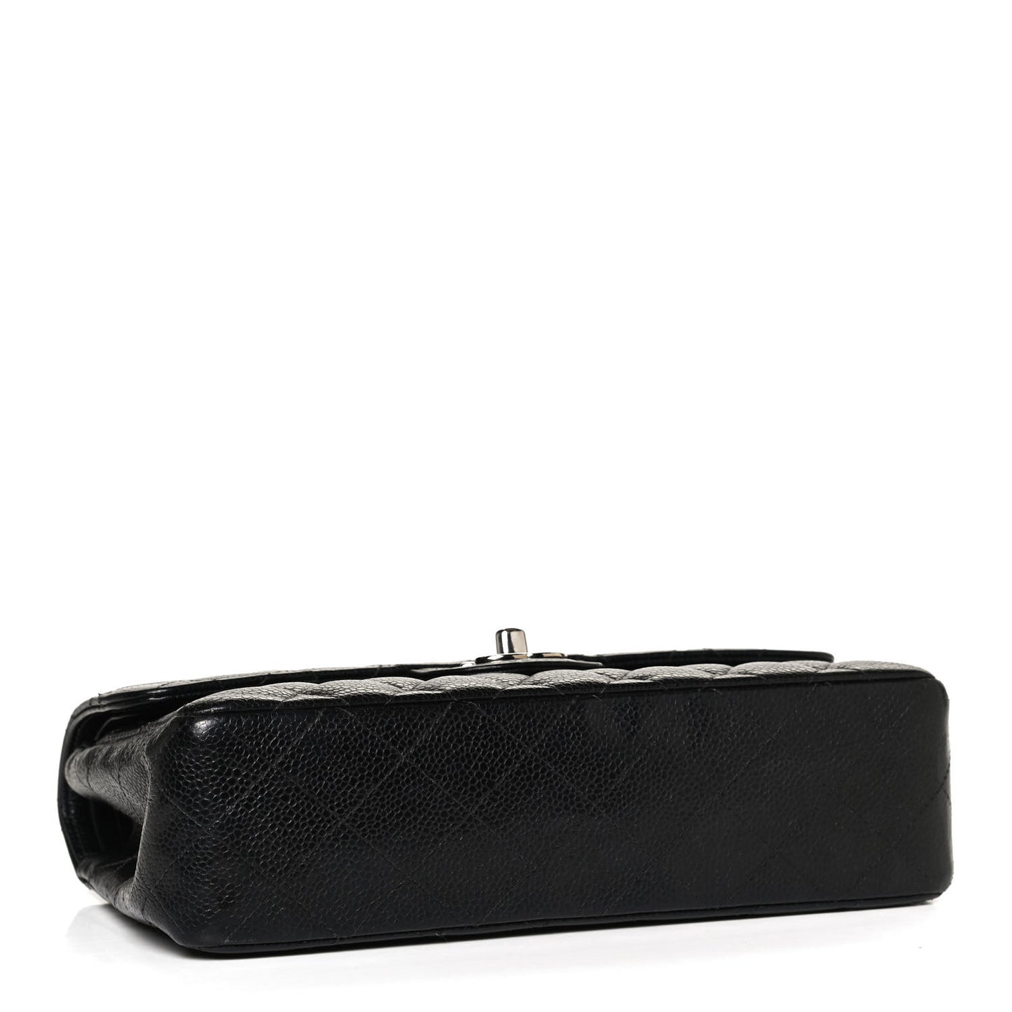 Caviar Quilted Small Double Flap Black