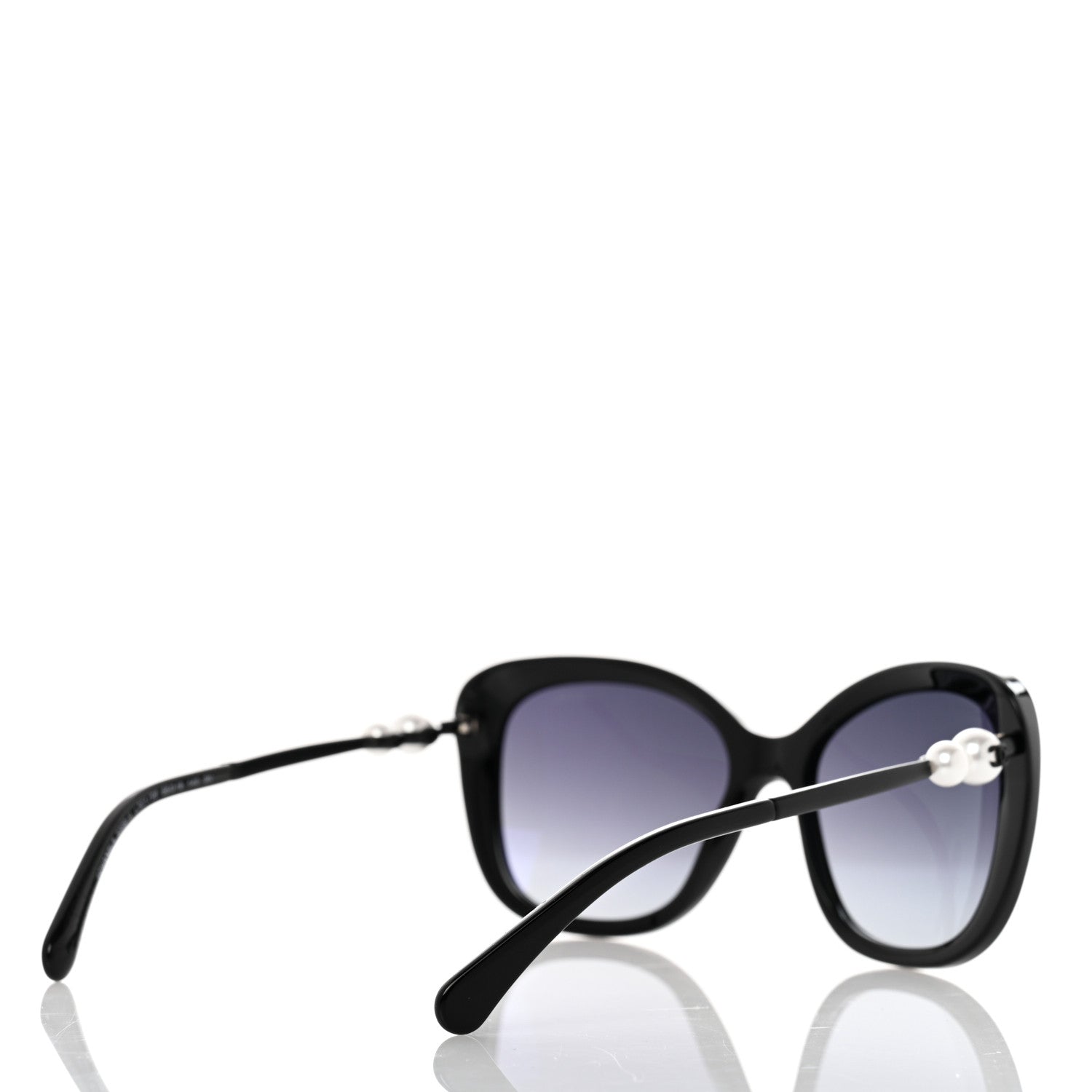 Chanel Acetate Butterfly Winter Pearl Sunglasses 5339-H Black 4 of 8