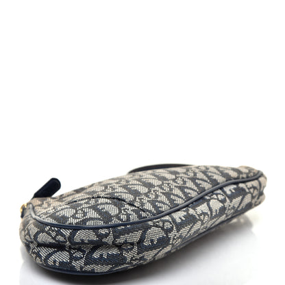 Christian Dior Monogram Mini Saddle Pochette Navy 4 of 11