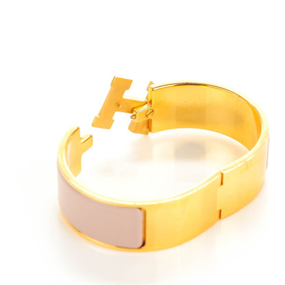 Hermes Enamel Wide Clic Clac H Bracelet GM Rose Poudre 4 of 5