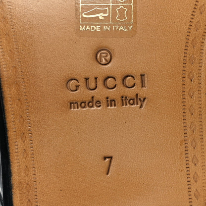 Gucci Goatskin Mens Horsebit Slippers 7 Black 6 of 9