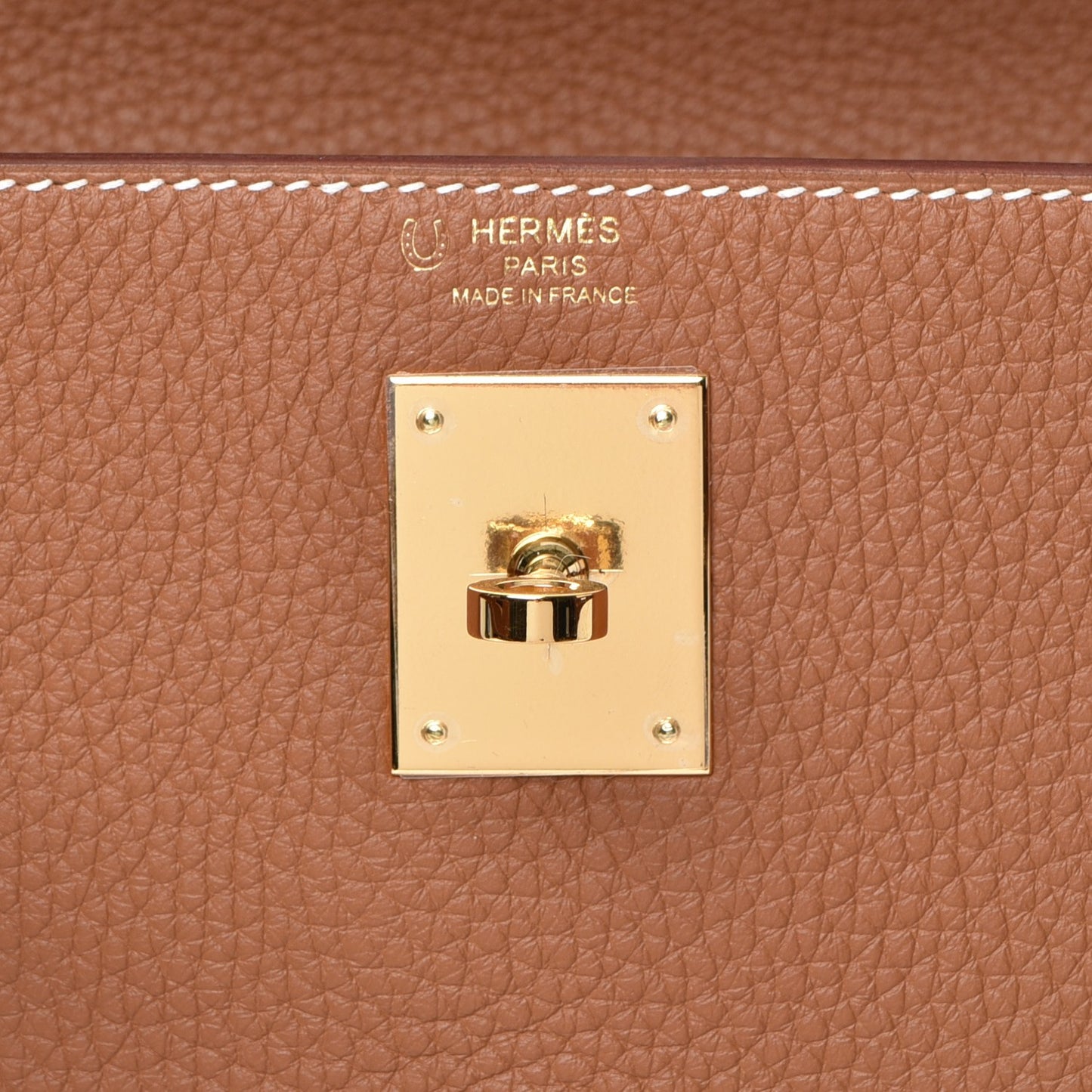 Taurillon Clemence Retourne Horseshoe Kelly 28 Gold