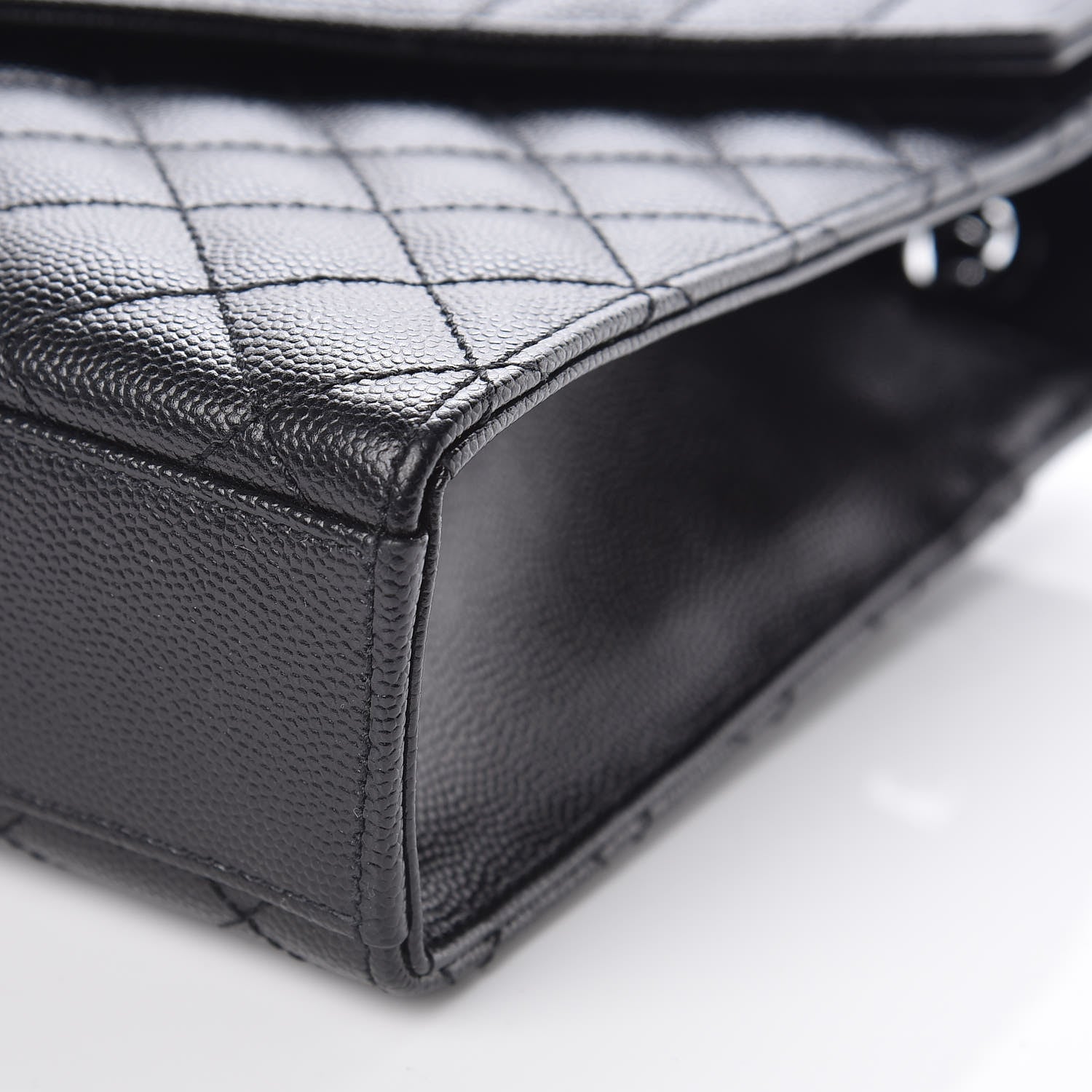 Saint Laurent Grain De Poudre Textured Mixed Matelasse Triquilt Medium Monogram Satchel Black 12 of 12