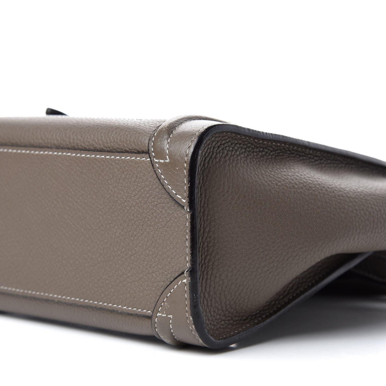 Celine Drummed Calfskin Nano Luggage Souris 8 of 20