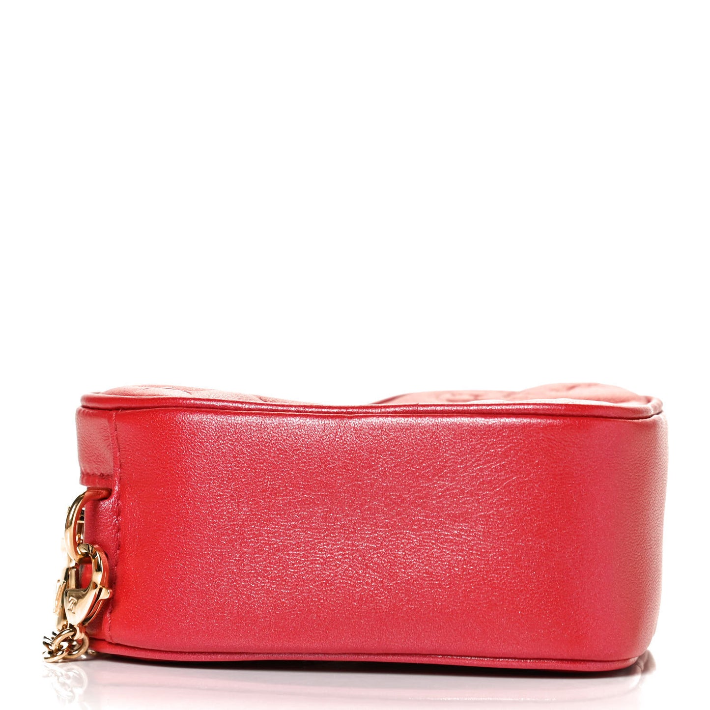 Lambskin Embossed Monogram Fall In Love Sac Coeur Heart Chain Bag Lipstick Red