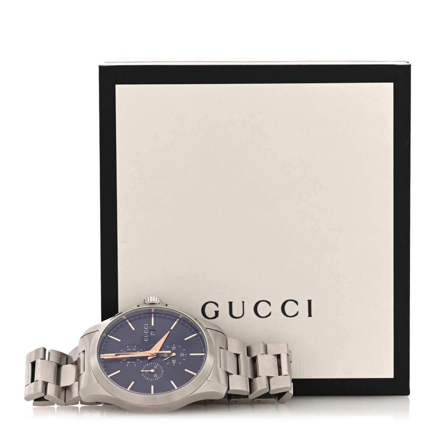 Stainless Steel 44mm G-Timeless Chronograph Quartz Watch Black